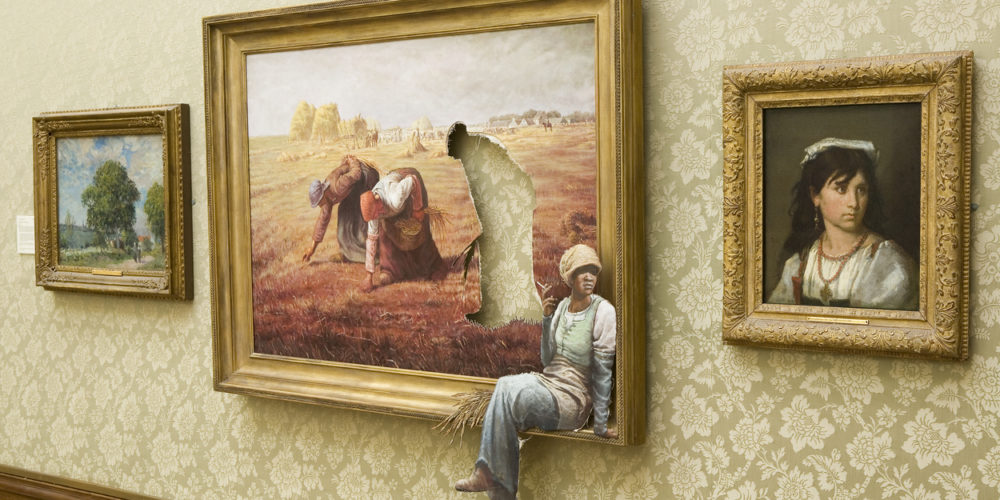 the gleaners painting by banksy