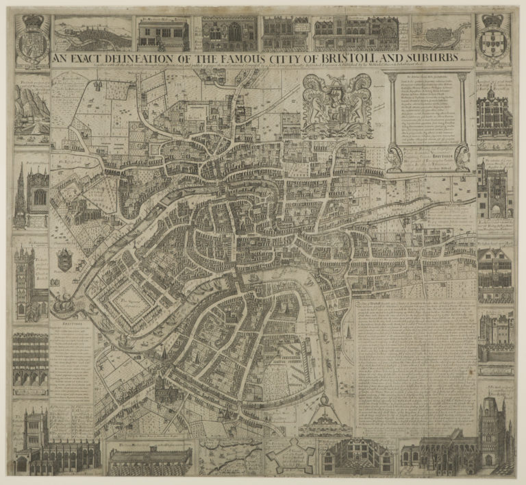 a map of bristol from 1673