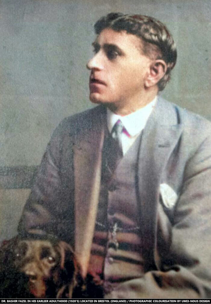 colourized portrait of a man in a suit